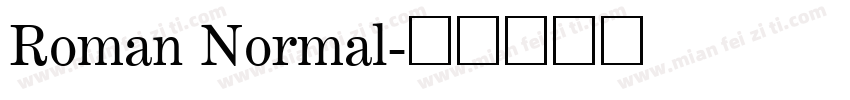 Roman Normal字体转换